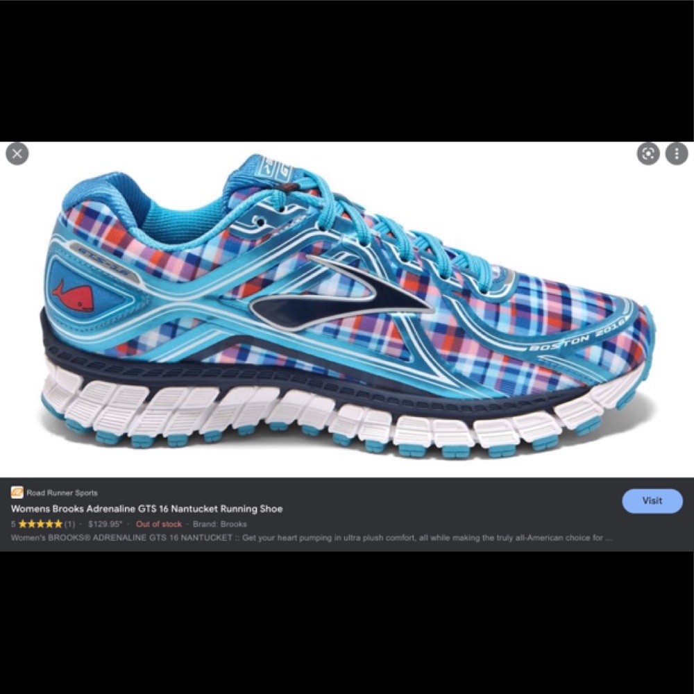 BROOKS woman’s adrenaline GTS16 Rare shoes Boston Marathon excellent condition